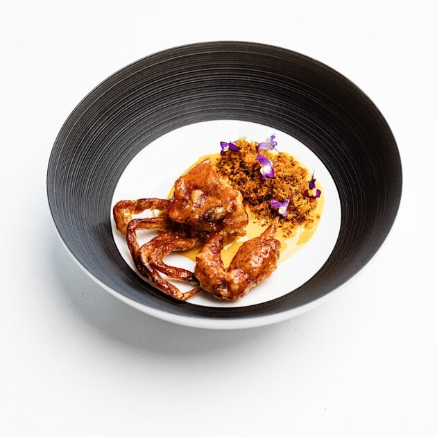 Soft shell crab with tumeric